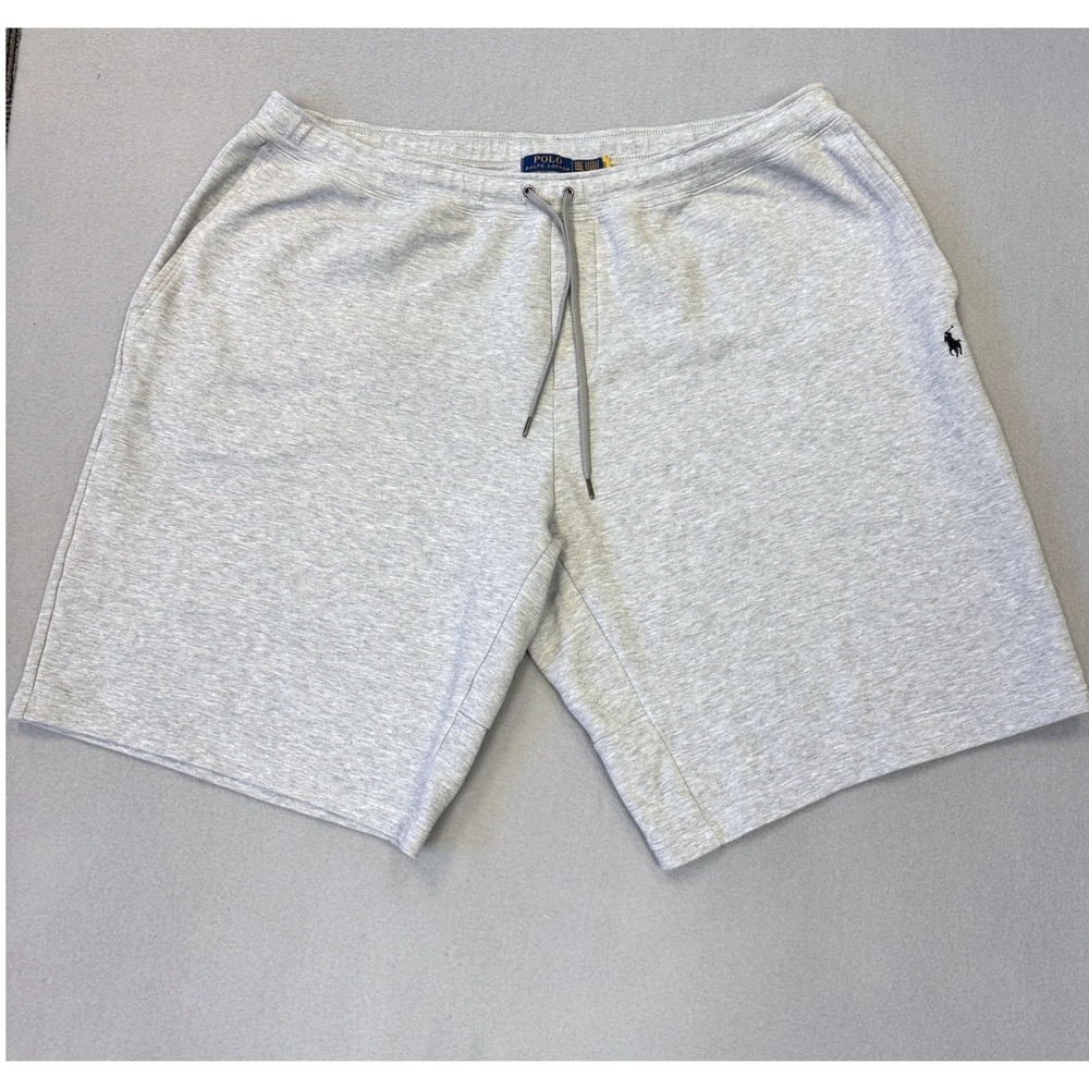 Polo Ralph Lauren Double Knit 12" Inseam Shorts Mens 4XLT Grey Heather Pony Logo